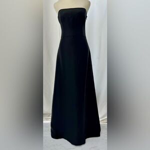 VTG ANN TAYLOR 100% silk strapless GOWN DRESS 8